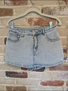 Light Wash Denim Skort - Women